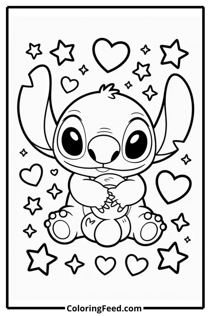 Baby Stitch Coloring Pages