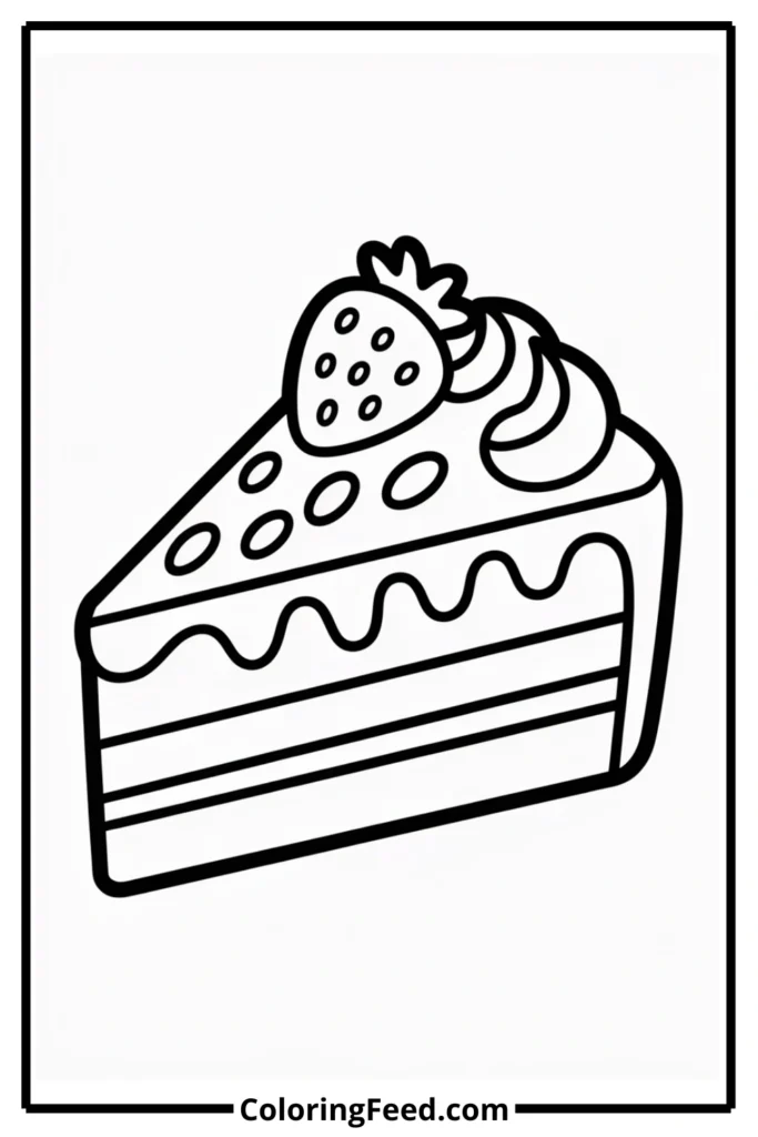 Cake Slice Coloring Pages