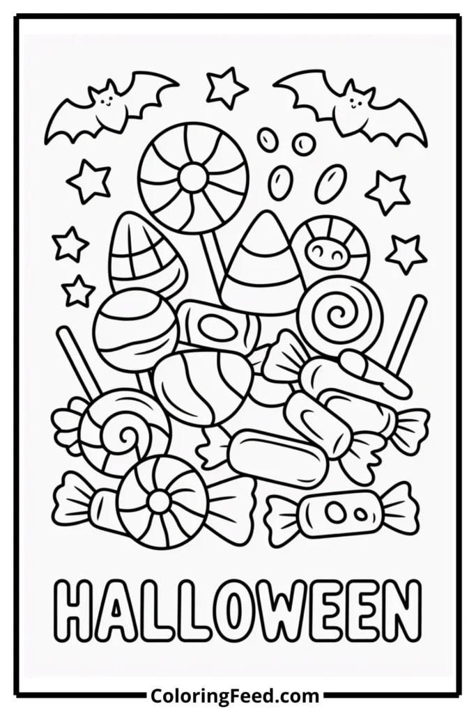 Candy Explosion Coloring Pages