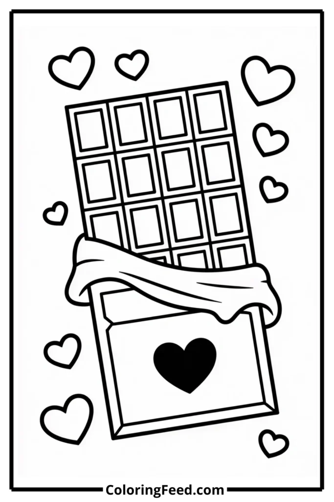 Chocolate Bar Coloring Pages
