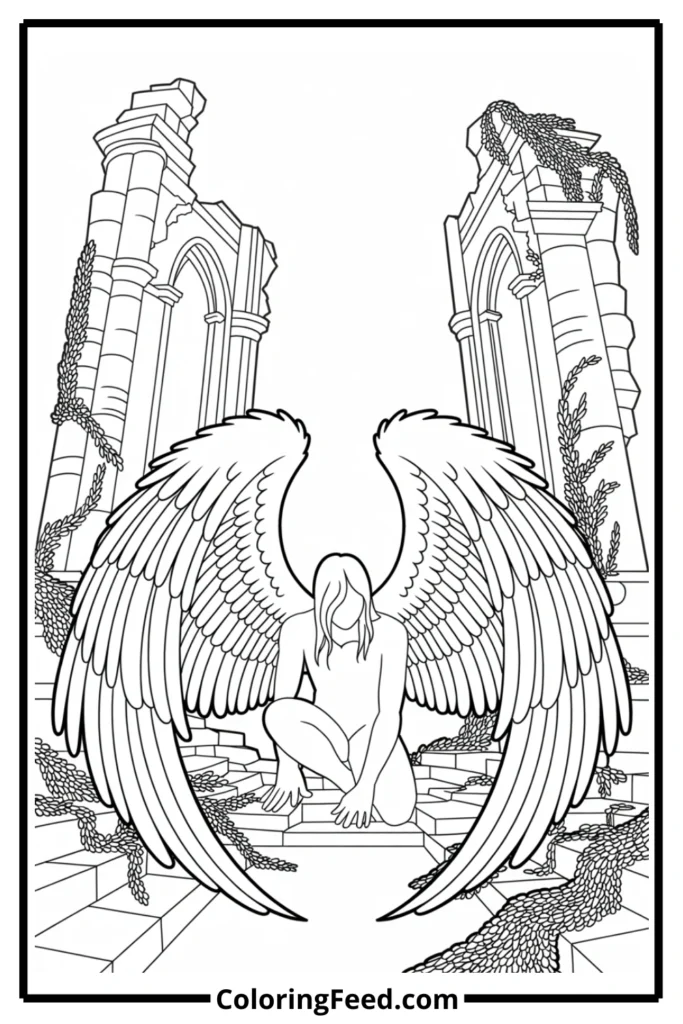 Dark Angel Coloring Page