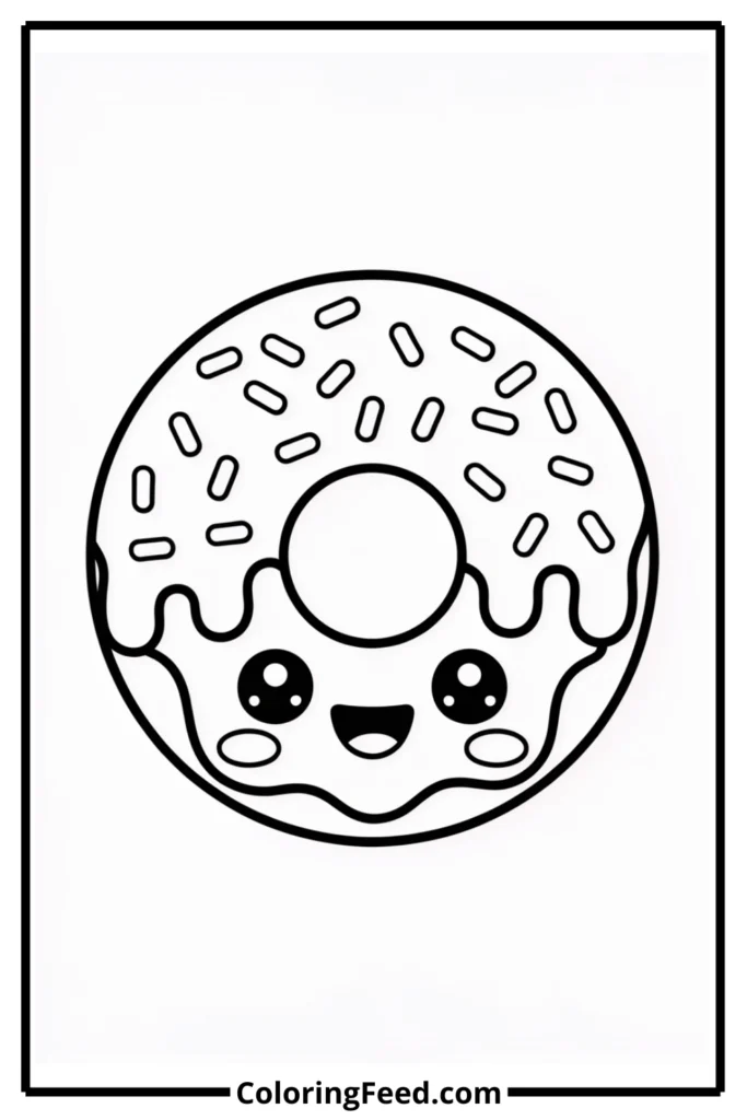 Donut Coloring Pages