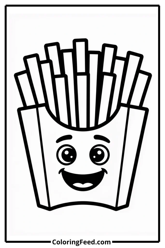 French Fries Coloring Pages