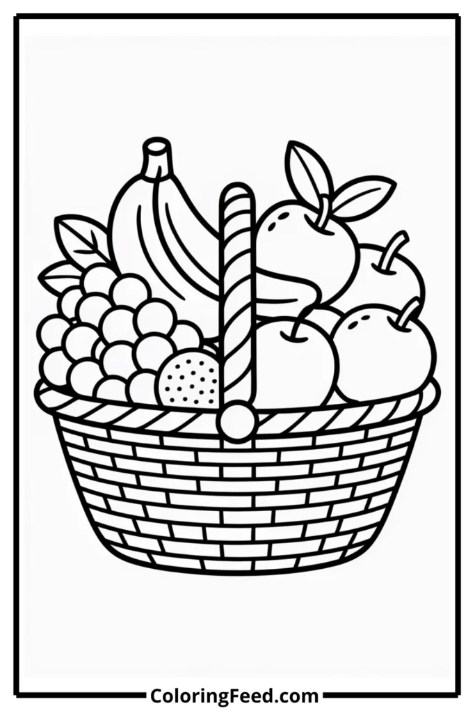 Fruit Basket Coloring Pages