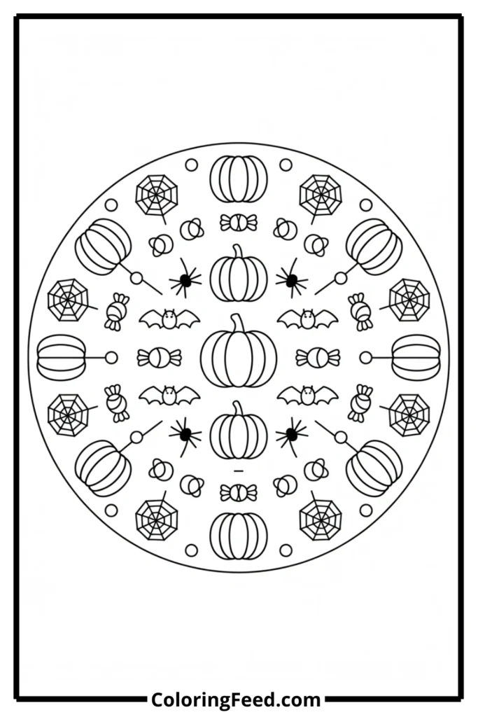 Halloween Mandala Coloring Pages