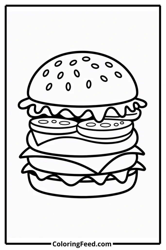 Hamburger Coloring Pages
