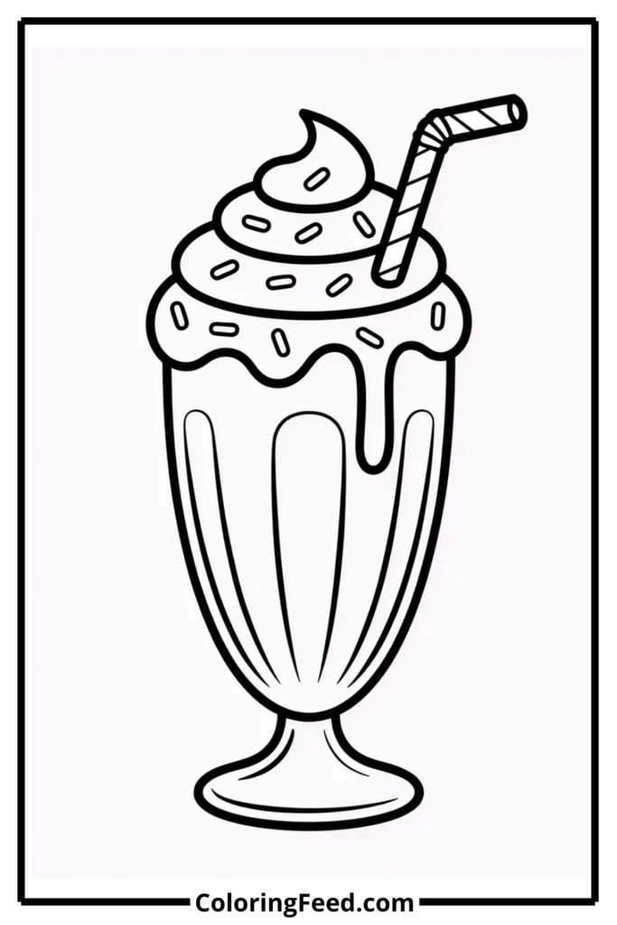 Milkshake Coloring Pages