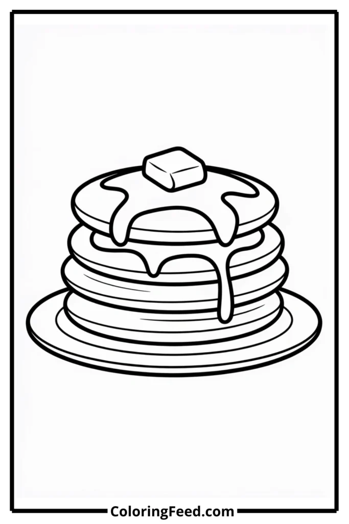 Pancake Stack Coloring Pages