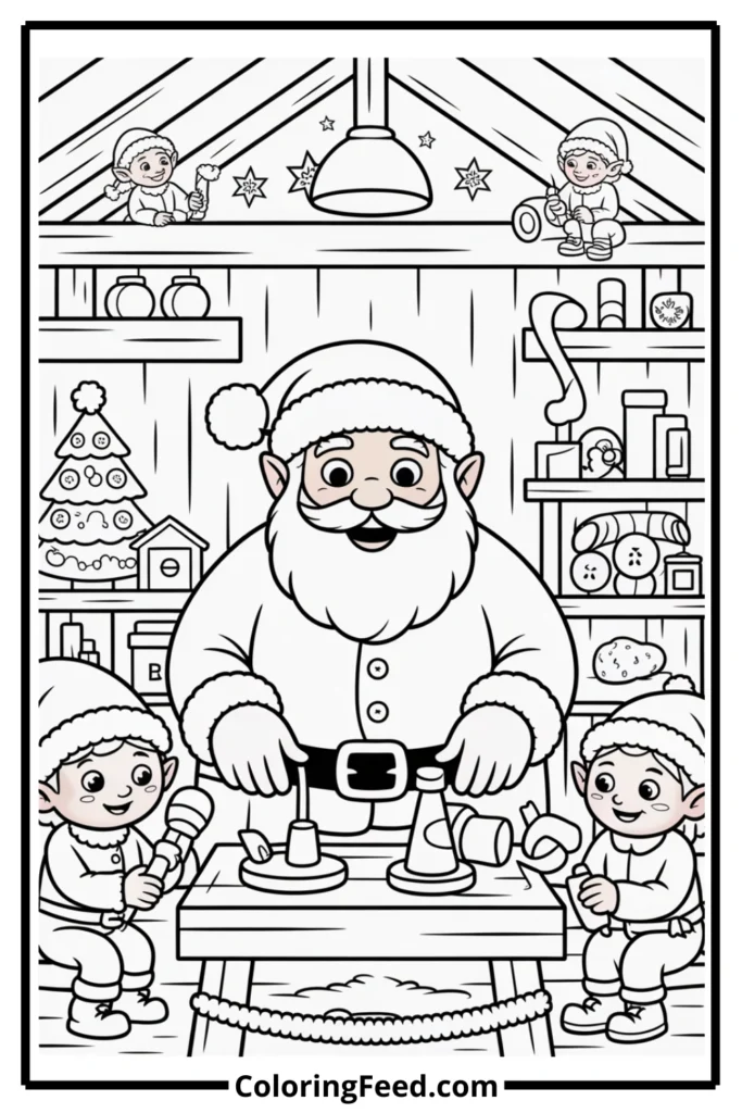 Santa’s Workshop Coloring Pages