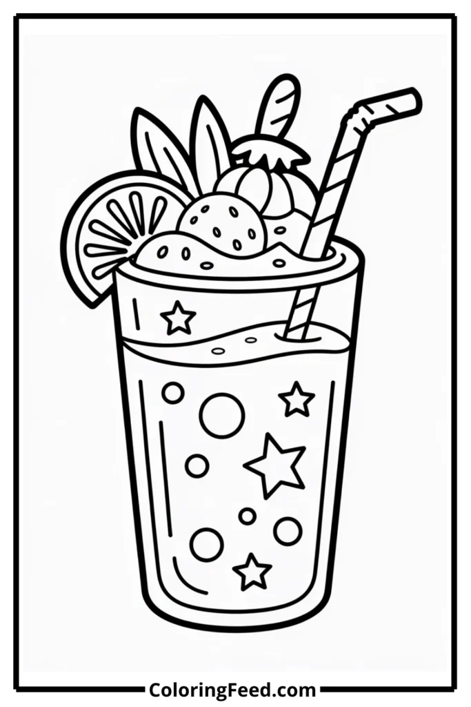Smoothie Coloring Pages