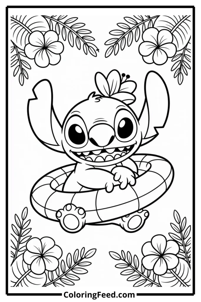 Stitch and Lilo Friendship Coloring Pages