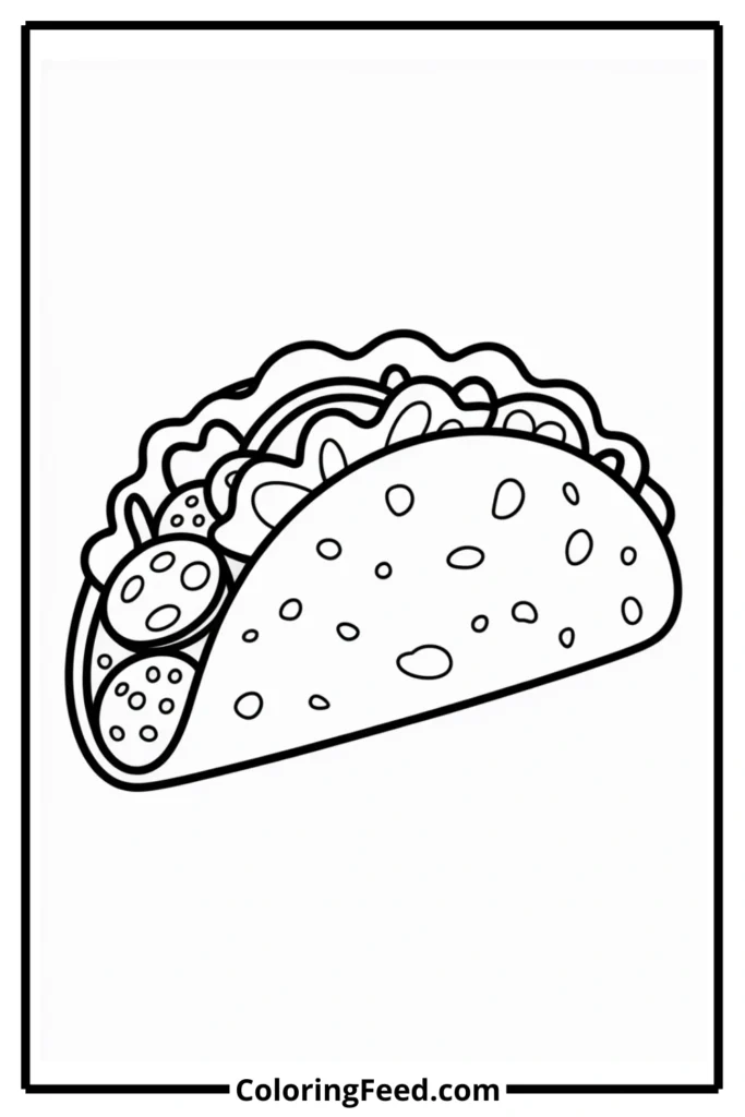 Taco Coloring Pages