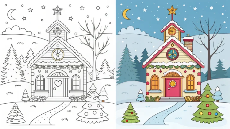 cute christmas coloring pages