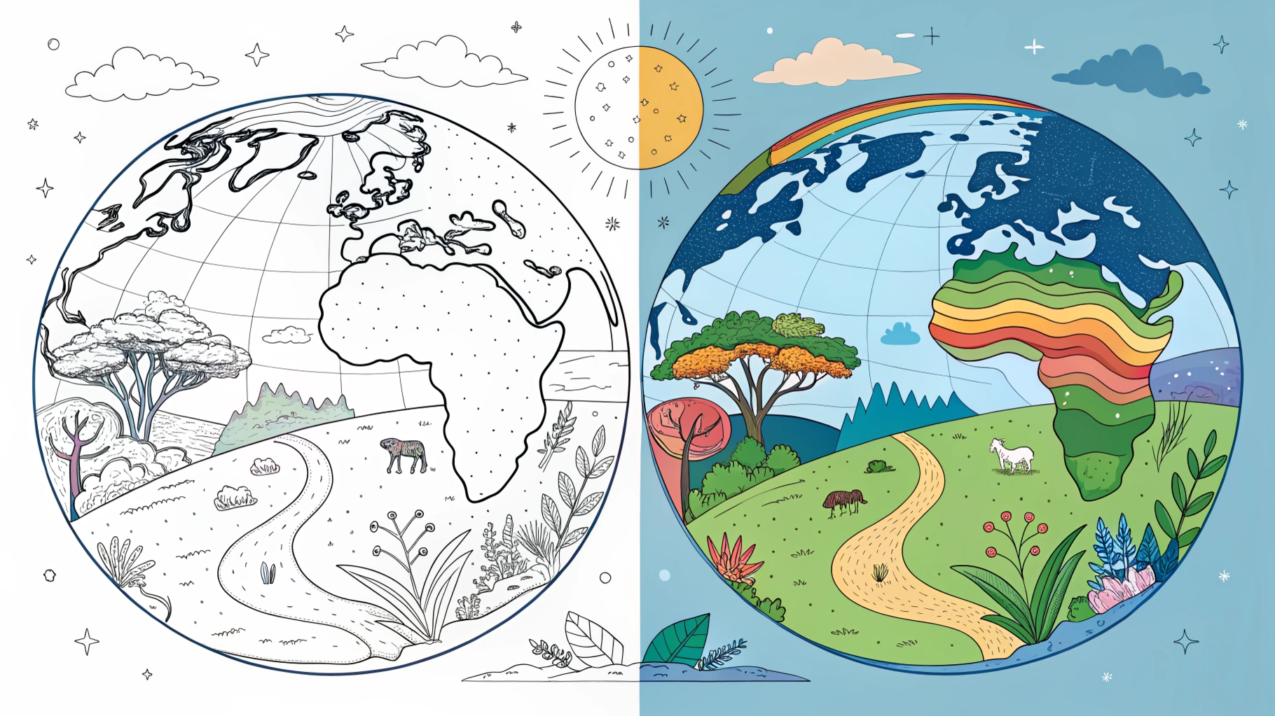 Earth Coloring Pages