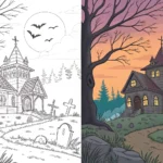 GOTHIC COLORING PAGES