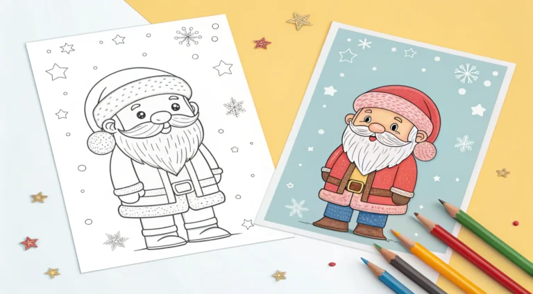 santa coloring pages