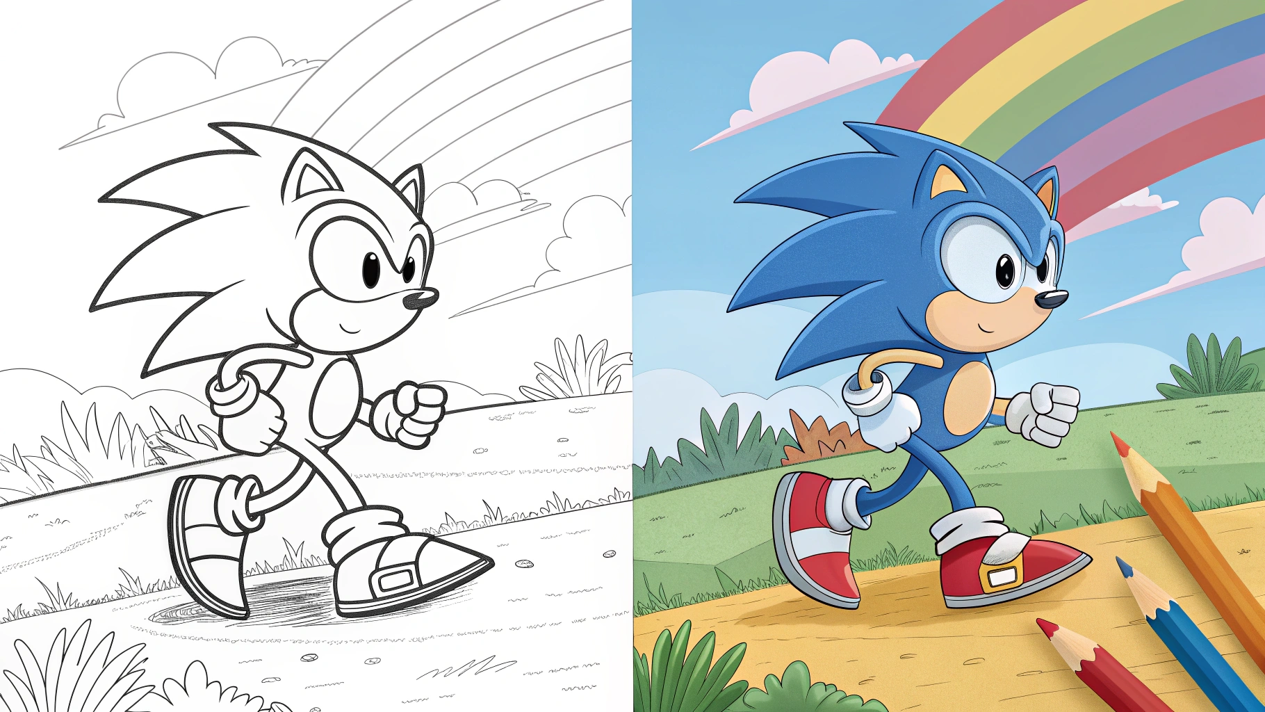 sonic coloring pages