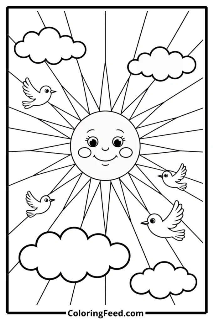 Easy Sunshine Smiles Coloring Pages