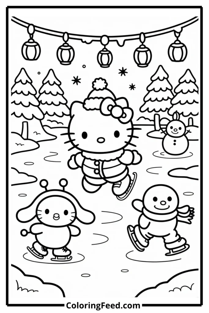 Hello Kitty Ice Skating