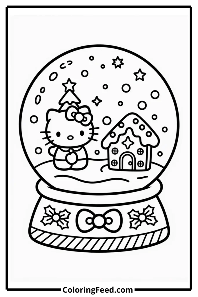 Hello Kitty Snow Globe Scene