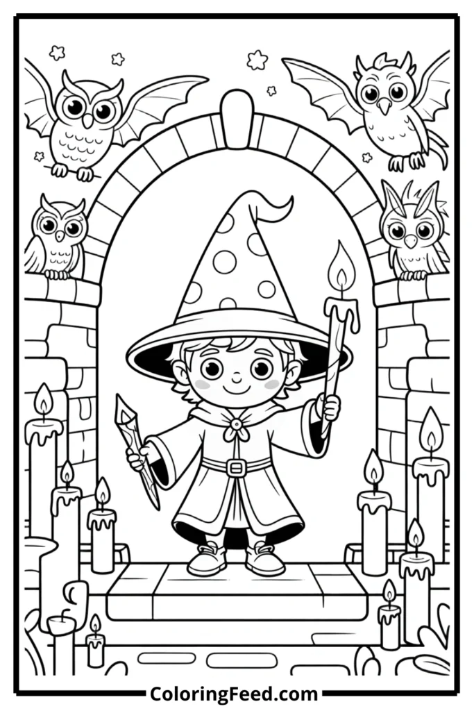 Magic Castle Adventure Coloring Pages