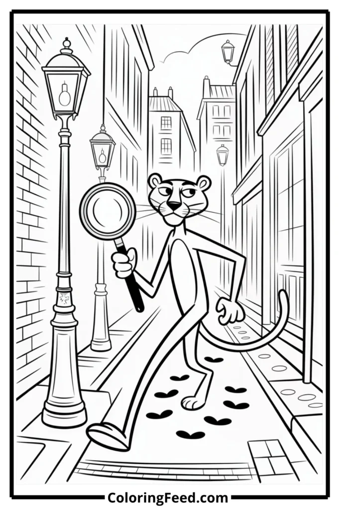Pink Panther Detective Coloring Pages