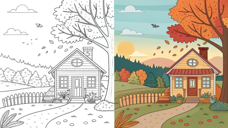 autumn coloring pages