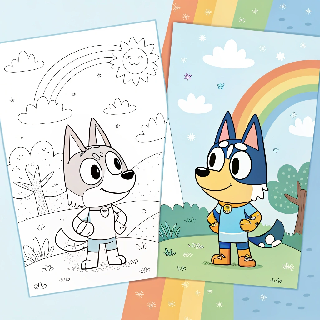 Bluey coloring pages