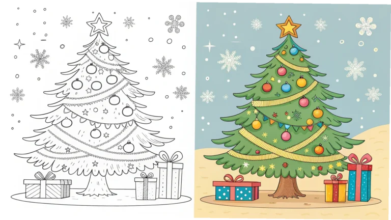 christmas tree coloring pages
