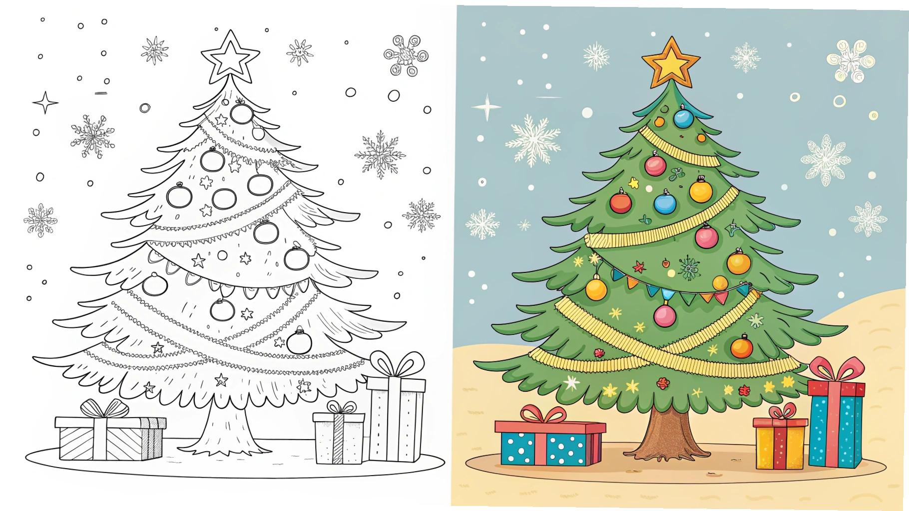 christmas tree coloring pages