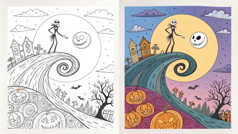 Nightmare Before Christmas Coloring Pages