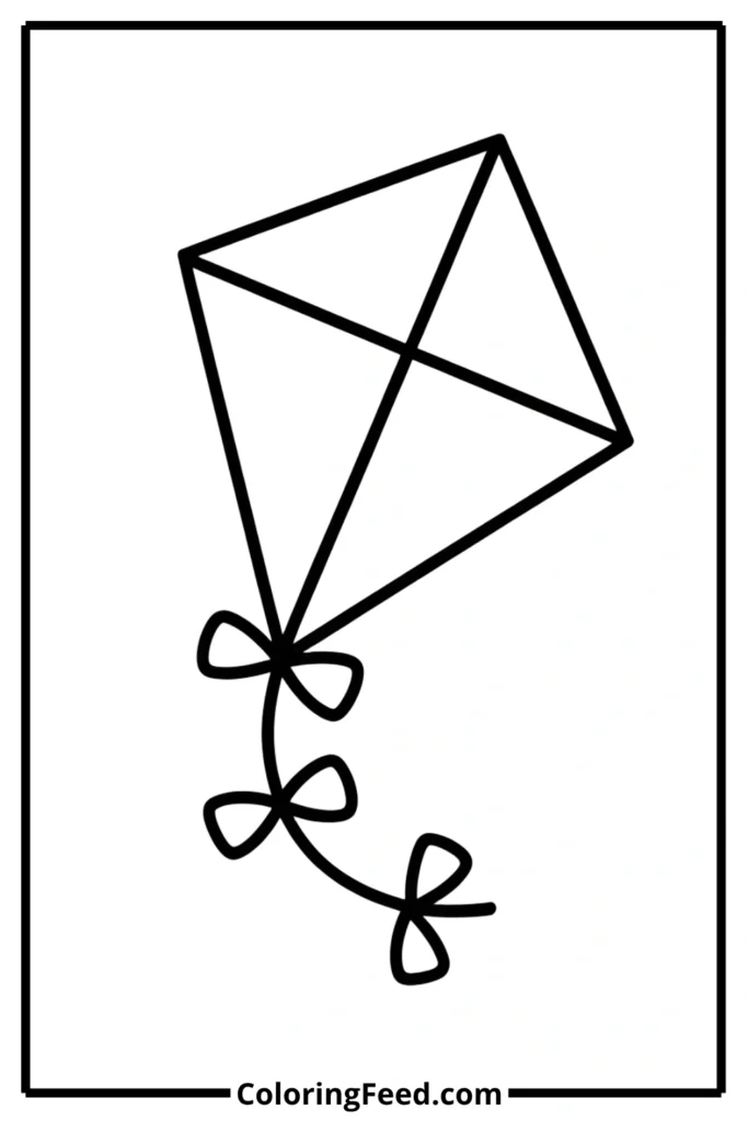 Simple Kite Coloring Page